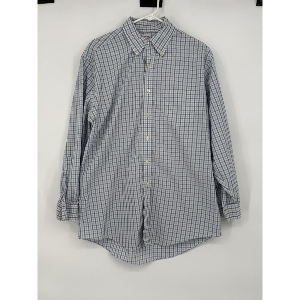 Brooks Brothers Slim Fit 16 1/2-33 Blue Long Sleeve Button Down Dress Shirt